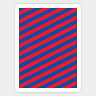 Crystal Palace Red and Blue Angled Stripes Sticker